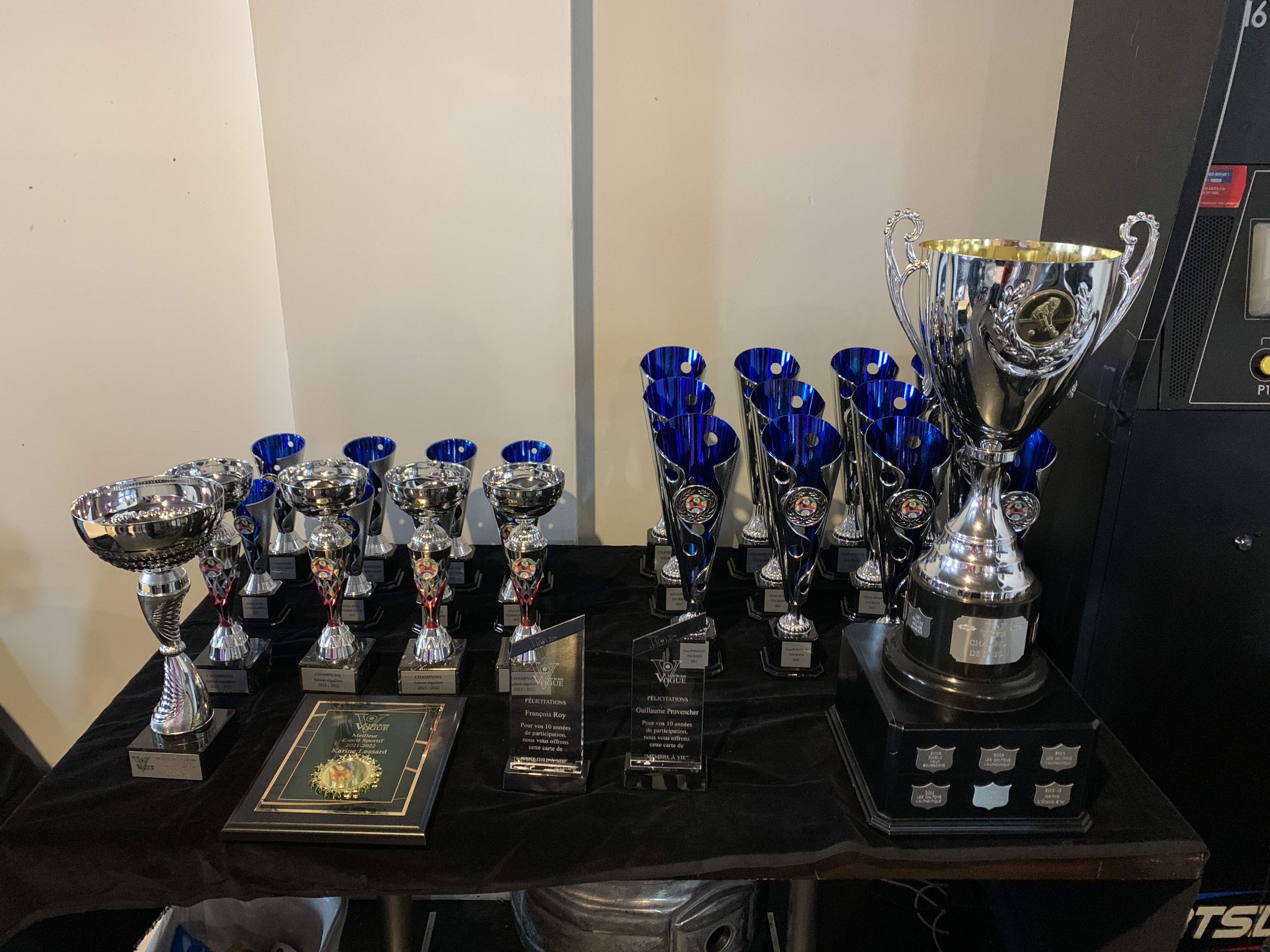 Table aux trophées
